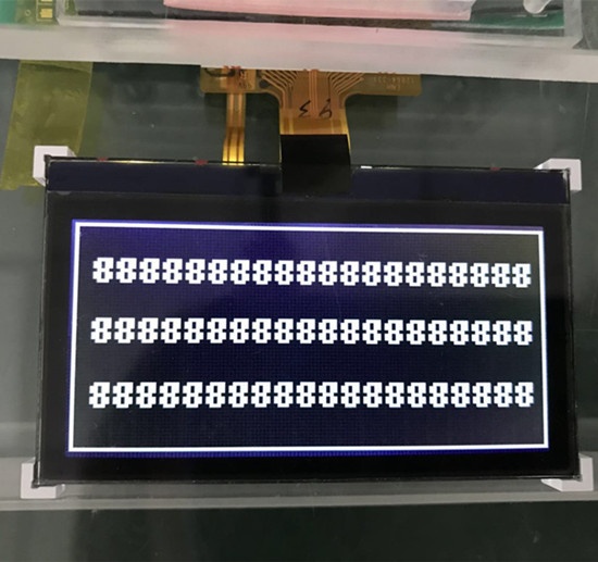 128X64 Dot Matrix LCD VA display For Medical Application with White backlight