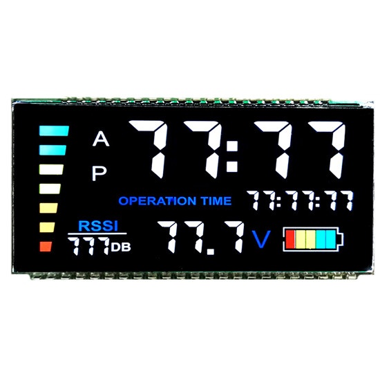 Digit 7 Segment LCD Display Screen With Printed Color
