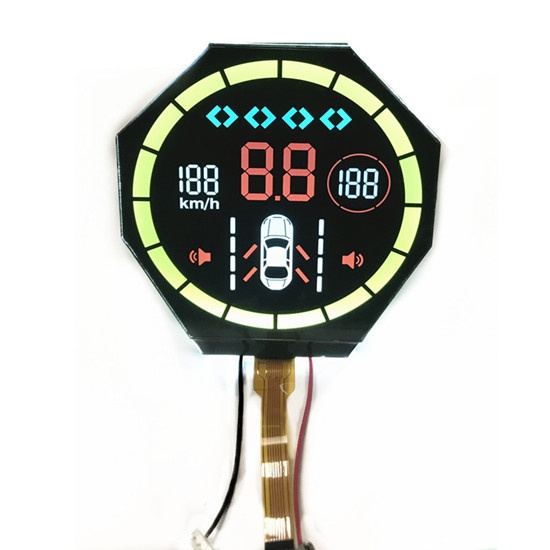 Round Segment LCD With Backlight For Auto