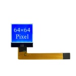 Small Size 64x64 Graphic LCD Display White On Blue
