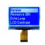 128x64 Small Size Graphic LCD Display Blue Background