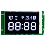 VA material segment custom lcd black background with white character high contrast lcd display screen